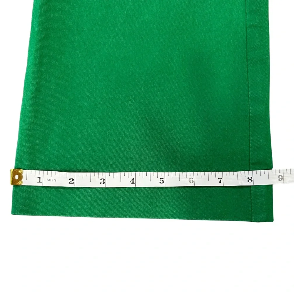 Anthropologie The Essential Crop Flare Pants Size 6 Green - Picture 9 of 10